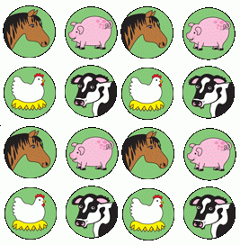 Farm Animal Mini Chart Stickers
