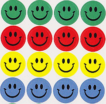 Smile Face Mini Stickers - Assorted