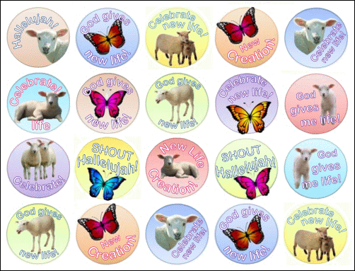 New Life Easter Stickers