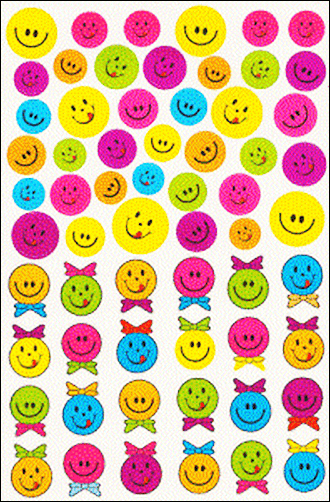 Neon Cheerful Smiles Stickers