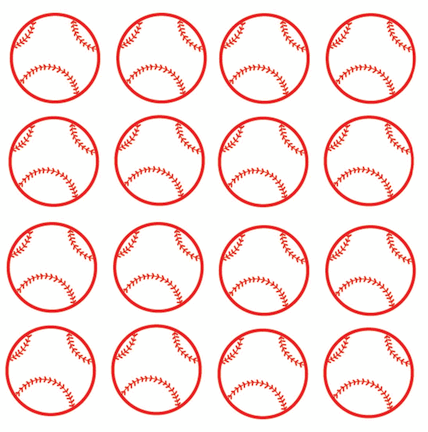 Mini Baseball Sports Stickers