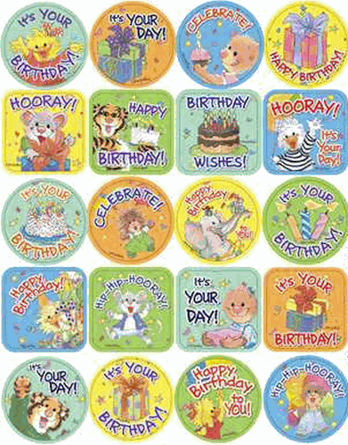 Suzy Zoo Birthday Stickers