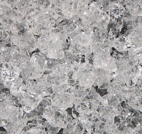 Cracked Ice Water Crystals