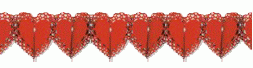Red Heart Lace Garland