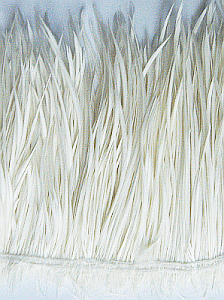 Strung White Goose Biot Feathers - 1/4 lb