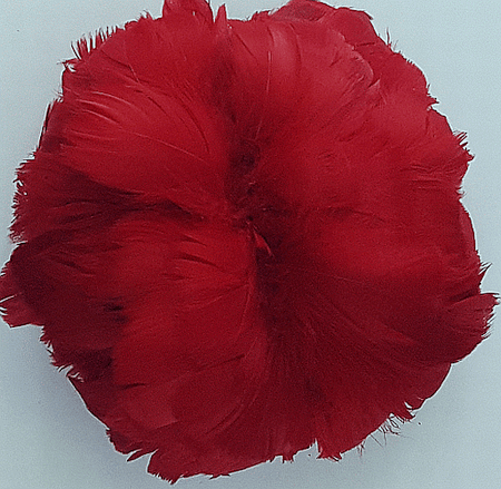 Strung Red Goose Coquille Feathers - 1/4 lb OUT OF STOCK