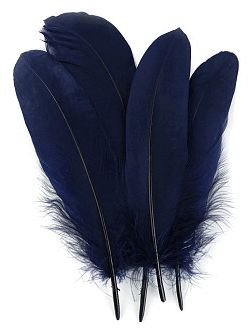 Navy Goose Palette Feathers - 1/4 lb