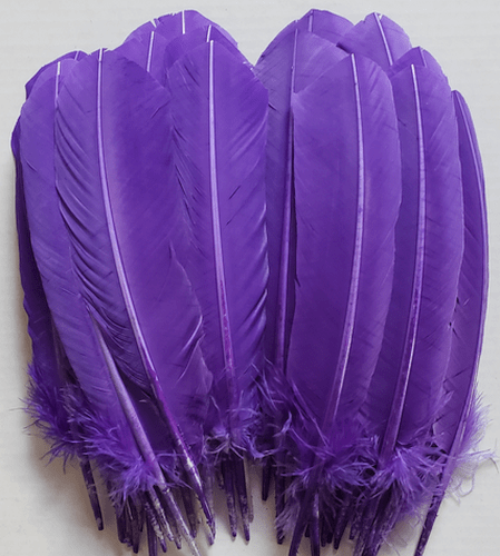 Lavender Turkey Quill Feathers - Mixed 1/2 lb ON SALE