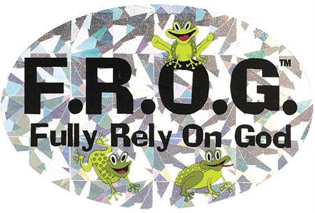 Fully Rely on God F.R.O.G Auto Window Sticker