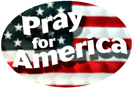 Pray for America Glitz Car Window Sticker