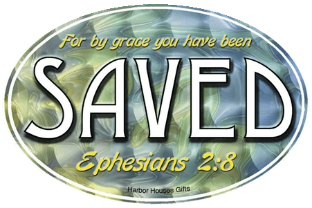Saved by Grace Glitz Car Window Sticker