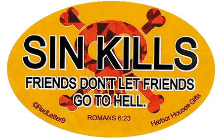 Sin Kills Glitz Car Window Sticker