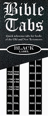 Black Bible Tabs for Old/New Testament