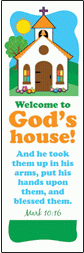 Gods House White Church Bookmark