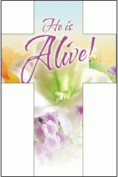 He is Alive Easter Bookmark - Cross Shape