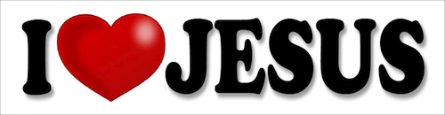 I Love Jesus Red Heart Bookmark