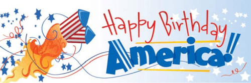Happy Birthday America Bookmark
