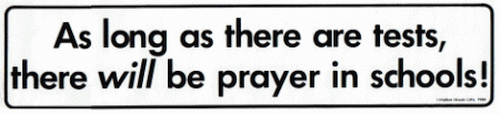 Prayer in School Bumper Sticker
