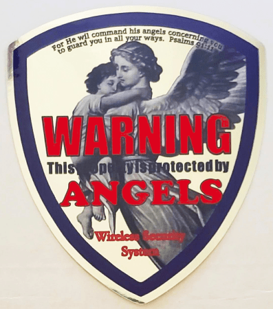 Protected by Angels Window Sticker