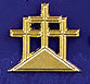 Three Crosses on a Hill Lapel Pin