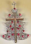 Jeweled Christmas Tree Pin