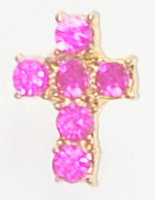 June Birthday Pin - Alexandrite Rhinestone Cross