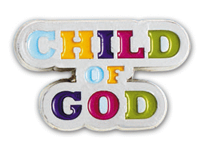 Silver Child of God Lapel Pin