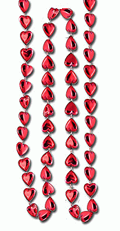 Metallic Red Heart Necklace