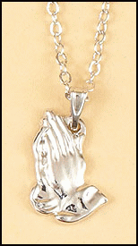 Praying Hands Lapel Necklace