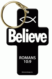 Believe Cross Acrylic Key Rings