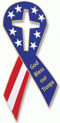 God Bless Our Troops Auto Magnet