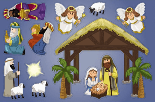 Nativity Scene Magnet Set