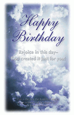 Happy Birthday in the Clouds Postcard