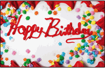Happy Birthday Confetti Cake Postcard