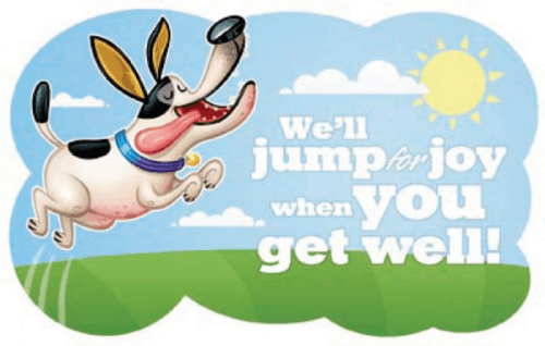 Jump for Joy Get Well Postcards