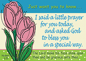 I Said a Prayer for You Tulips Postcard
