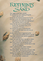 Footprints in the Sand Postcard