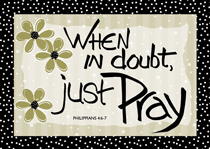 When in Doubt Just Pray Postcard
