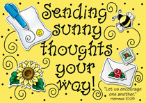 Sending Sunny Thoughts Postcard
