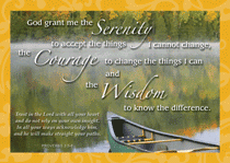 Serenity, Courage, Wisdom Postcard