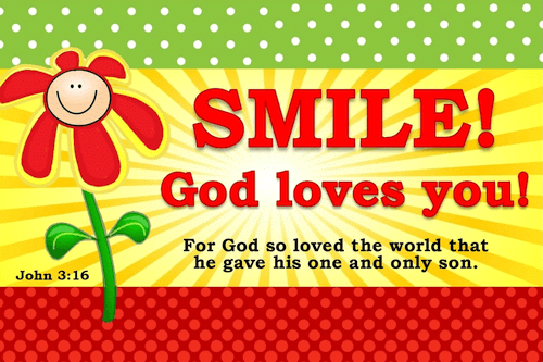 Smile God Loves You Postcard