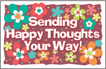 Sending Happy Thoughts Postcard