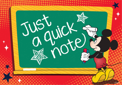 Just a Note Mickey Mouse Postcard