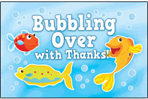 Bubbling Over with Thanks Postcard