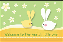 Welcome Little One, Baby Postcard