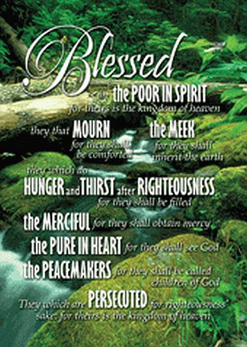 Blessed are the Poor in Spirit Bible Poster