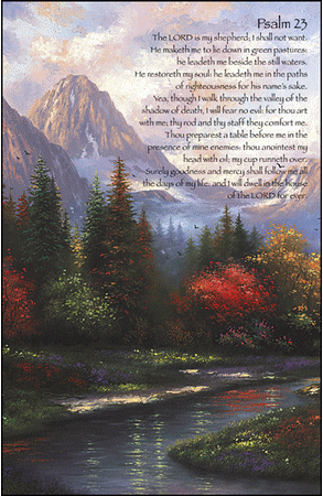 Psalm 23 Mountain Scene - Mini Poster