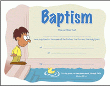 Christian Baptism Certificate