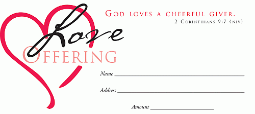 Love Offering Church Envelopes