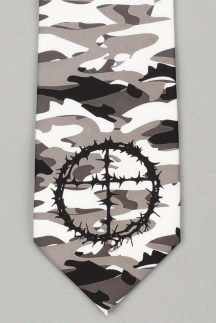 Christian Black & White Camoflage Tie - Only 2 Left